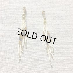 画像2: ネイティブ ビーズフリンジピアス ホワイト