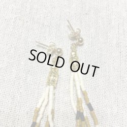 画像4: ネイティブ ビーズフリンジピアス ホワイト